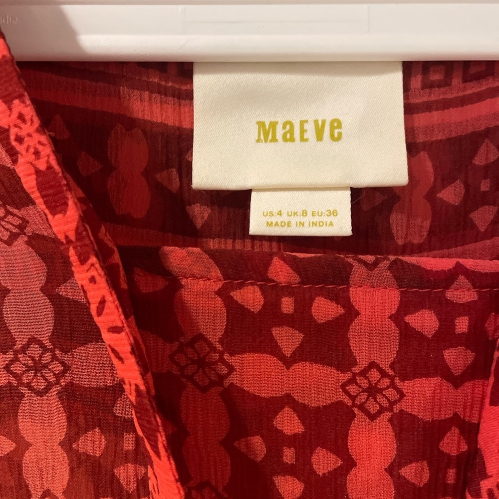 Maeve anthropologie red dress.